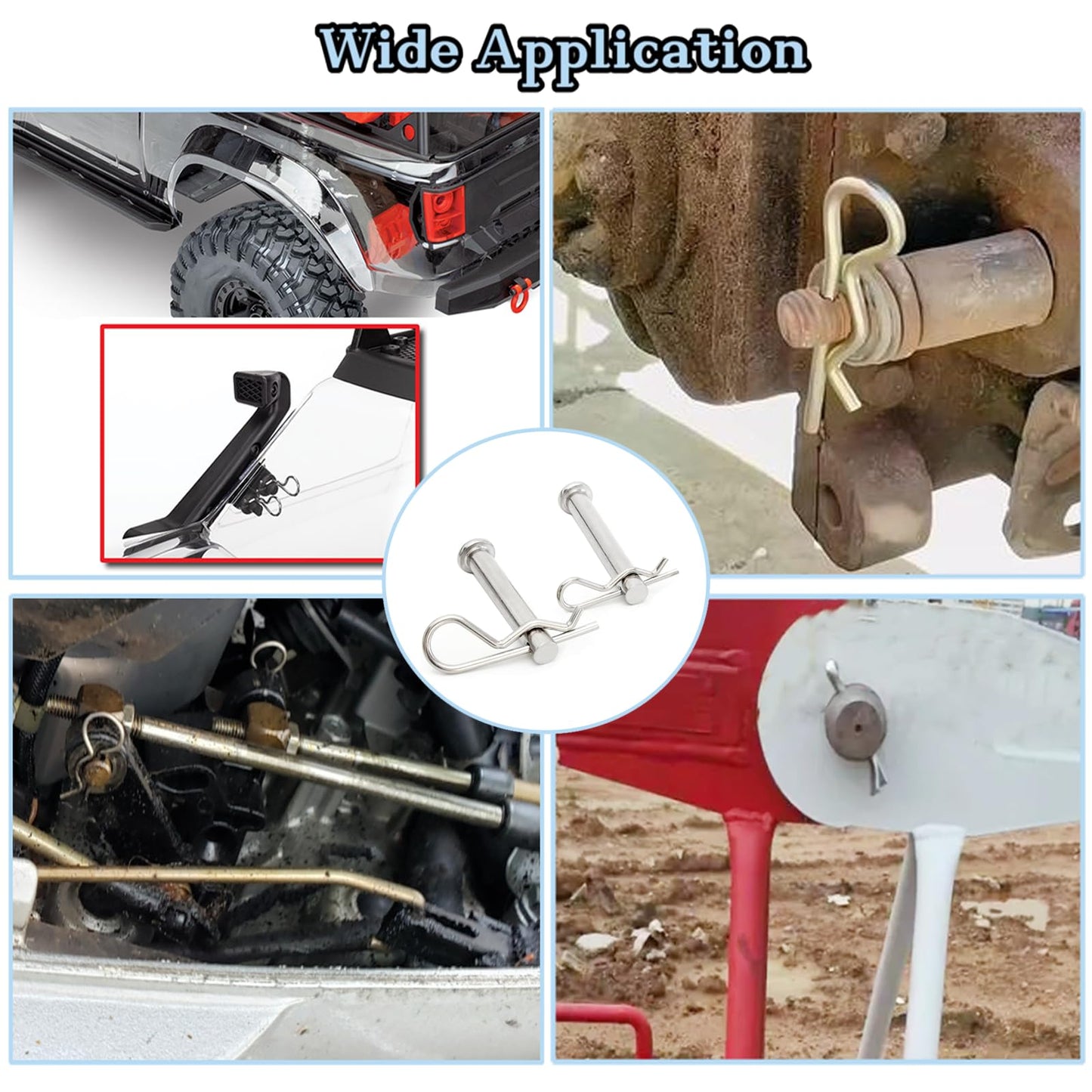 25pcs Cotter Pins, R Clips Hardware Pins, Spring Fasteners Hitch Pin, for Trailer Locking, Trailer Clamps, Lawn Mowers, Trucks, Mechanics, R Clips Cotter Pin - M1.8x35mm