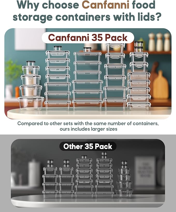 70 PCS Food Storage Containers