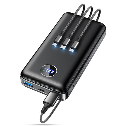 Portable Charger Power Bank - 60,000mAh Battery Pack, 22.5W Fast Charging Phone Charger with USB-C/iOS/Micro-USB Cable, Powerbank for iPhone 17 16 15 14 13 Samsung Google,for Travel Camping Essentials