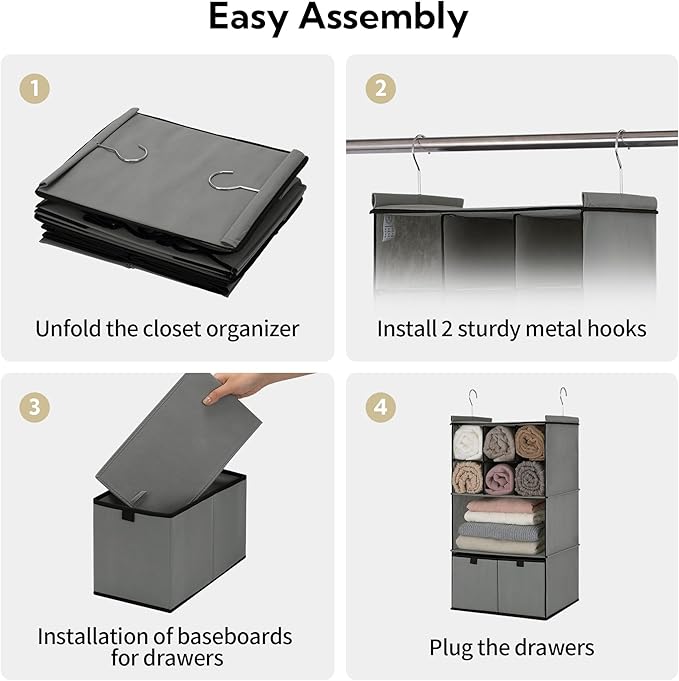 GRANNY SAYS Hanging Closet Organizer
