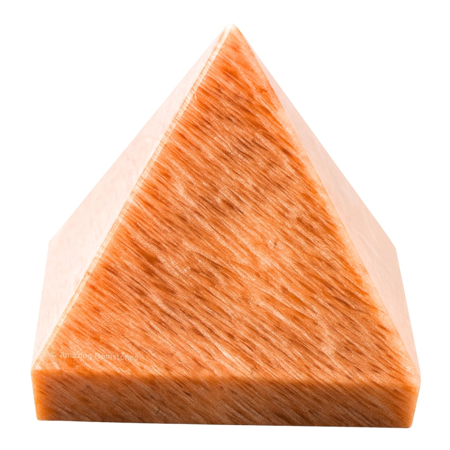 Amazing Gemstone Peach Moonstone Pyramid Crystal Healing Stones - 1" Great Pyramid Figurine of Natural Stone Pyramid for Meditation, Reiki, Chakra Balancing and Crystal Pyramids Grid