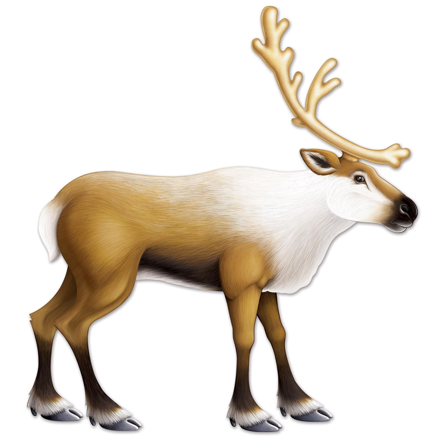 Beistle Jointed Reindeer, Cutout Christmas Decorations & Holiday Wall Decor, Winder Wonderland Wall Display for Xmas Parties & Gatherings, 3’1”