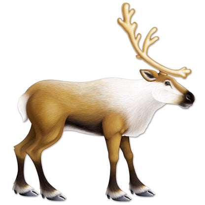 Beistle Jointed Reindeer, Cutout Christmas Decorations & Holiday Wall Decor, Winder Wonderland Wall Display for Xmas Parties & Gatherings, 3’1”