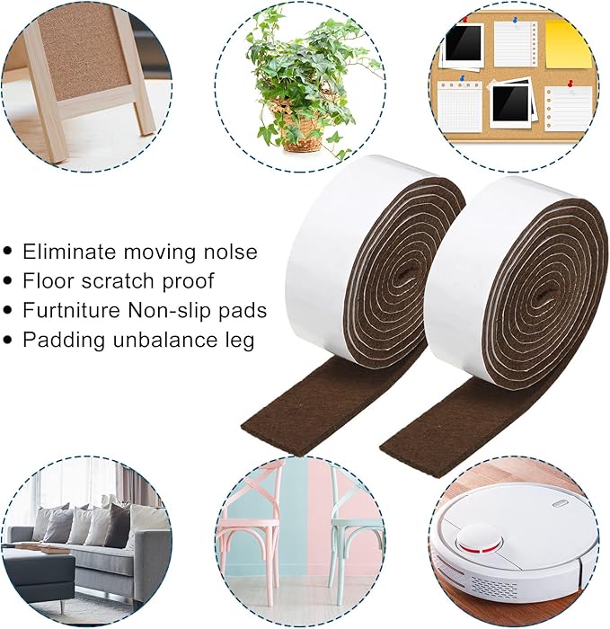 Shappy 2 Packs 120 x 1 x 0.12 Inch Felt Strips