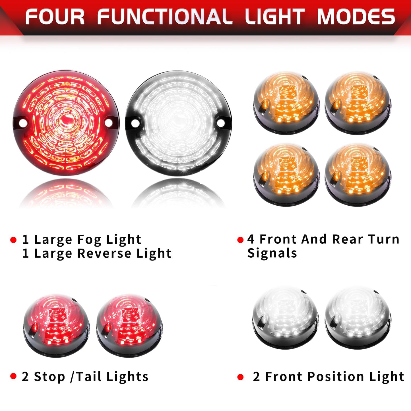 PLUSBEAM LED Upgraded Light Tail Light Kits, 10Pcs Led Indicator Light Compatible with Land Rover Defender 1990-2016 (Smoked Lens)
