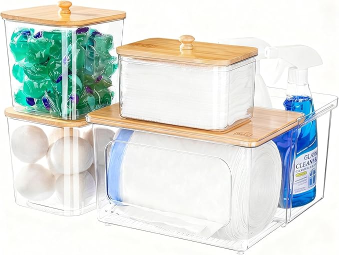 Trash Bag Dispenser Dishwasher Pod Holder - 5 in 1 Plastic Garbage Bag Under