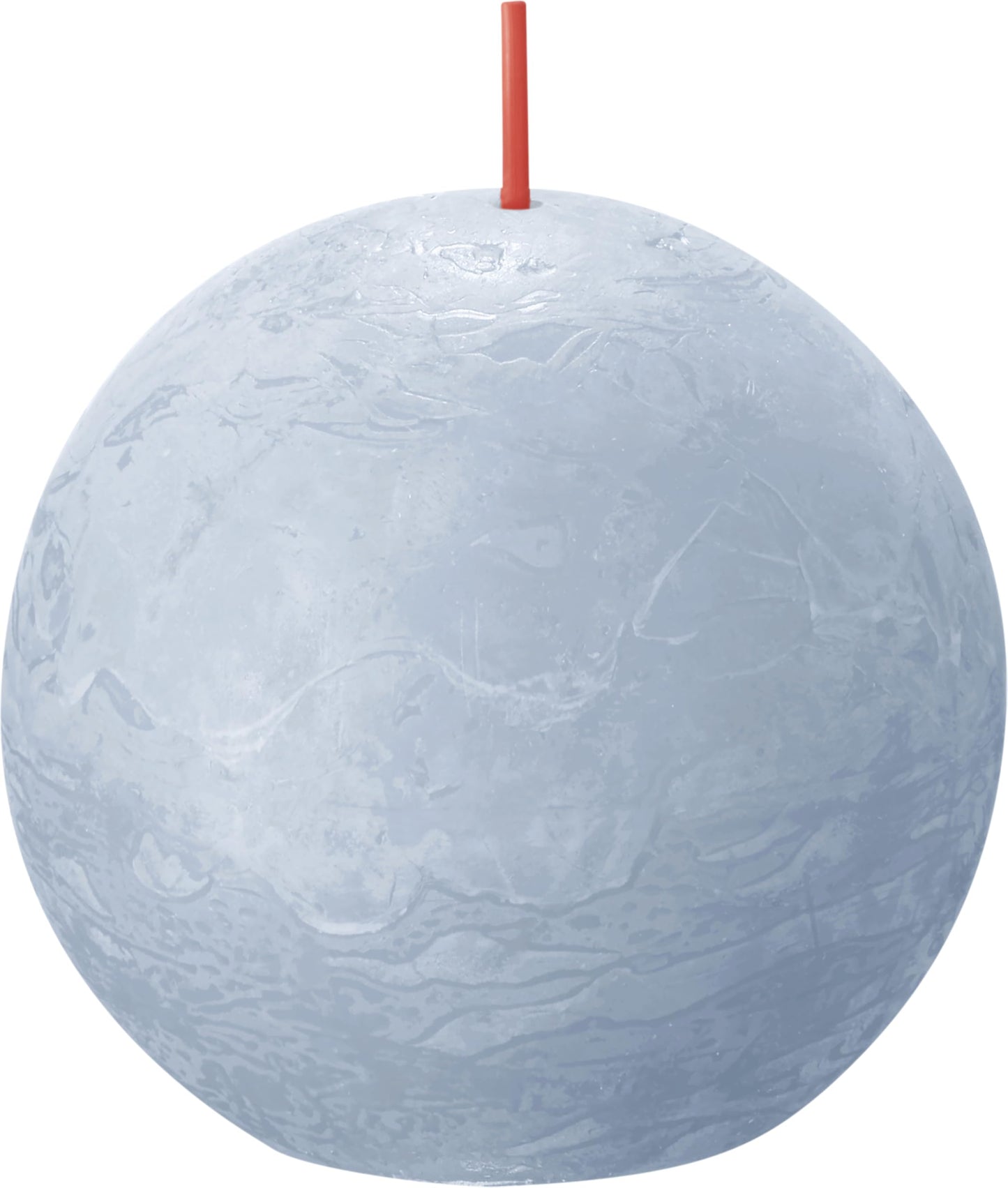 BOLSIUS 3 Pack Sky Blue Rustic Ball Pillar Candles - 3 Inch - Premium European Quality - Includes Natural Plant-Based Wax - Unscented Dripless Smokeless 25 Hour Party Décor and Wedding Candles