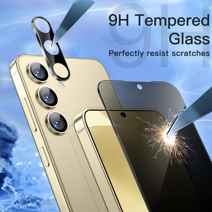 JETech Privacy Screen Protector for Samsung Galaxy S23 5G 6.1-Inch with Camera Lens Protector, Anti-Spy Tempered Glass Film, Fingerprint ID Compatible, 2-Pack Each