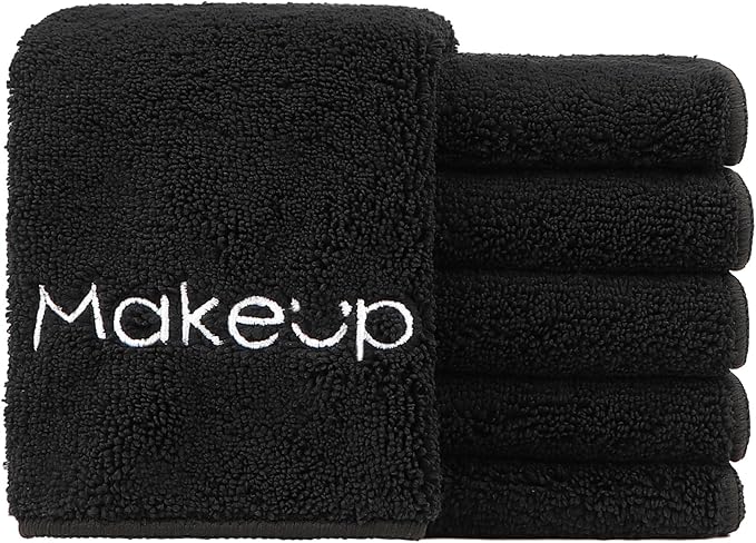 HOMEXCEL Makeup Remover Cloth 6 Pack, Premium Washable Soft 13x13 Inch Facial