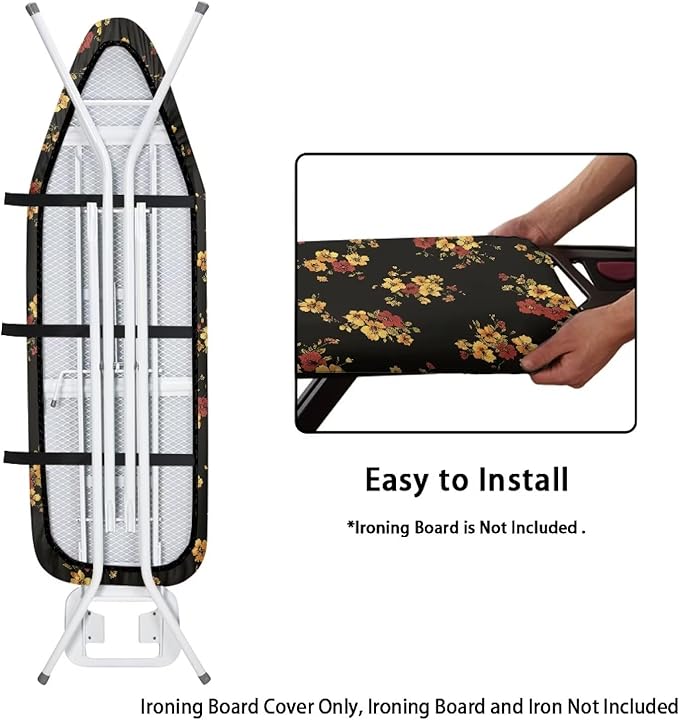 Floral Ironing Board Cover Elastic Edge