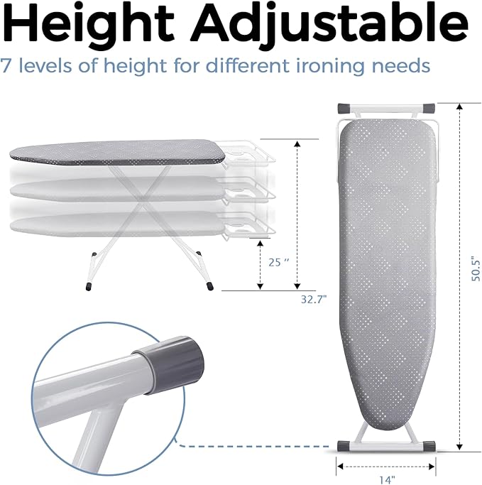 SheeChung Ironing Board 13"x43", Compact Ironing Board