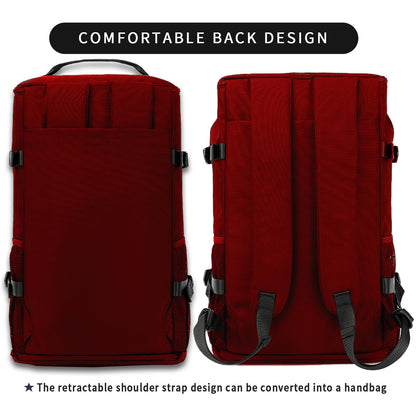 JYColofex gym duffel bag backpack, Solid color wrestling bag,with shoe compartment, 4 kinds of back method waterproof travel sports walking laptop Lightweight (B-Magenta Red)