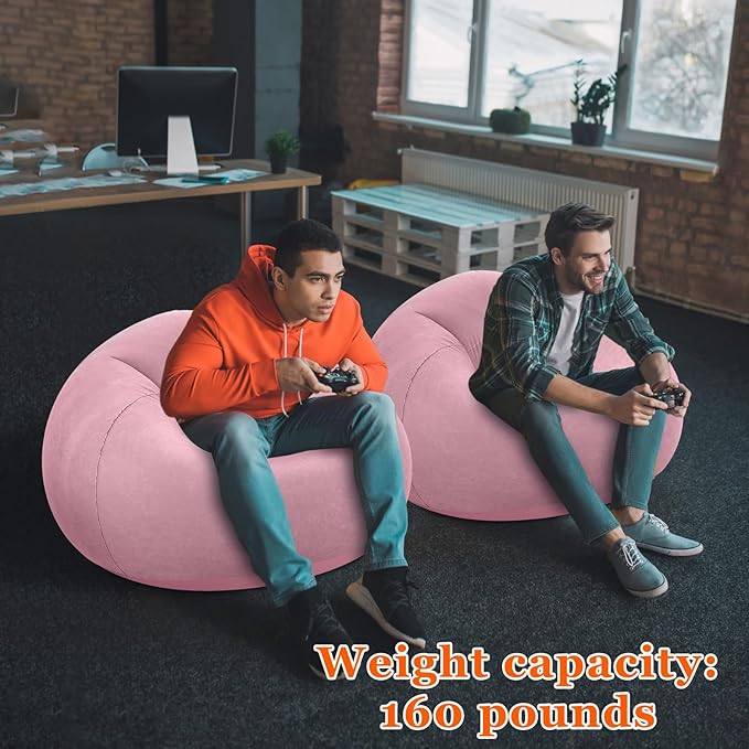 Realspring Inflatable Bean Bag Chairs Outdoor Blow up Camping Chairs Inflatable