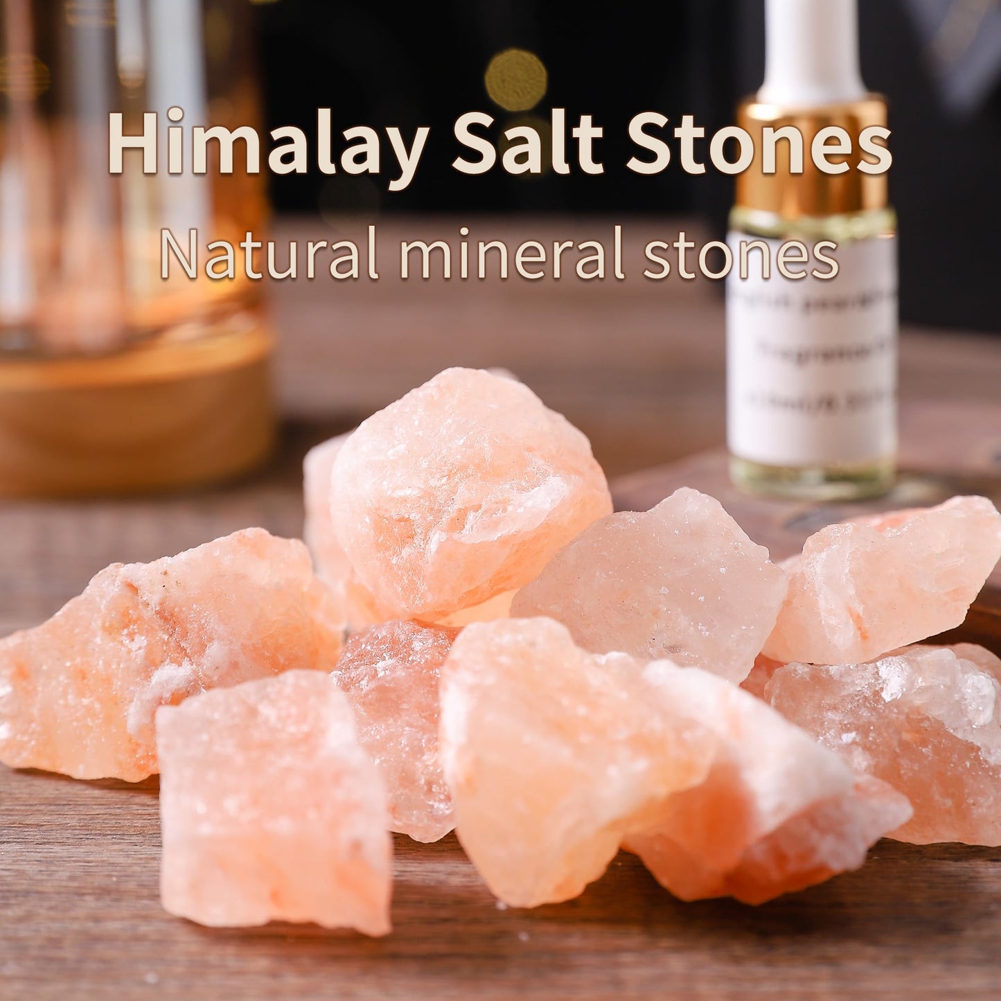 Himalayan Salt Stone Essential Oil Diffuser - Lavender Essential Oil Gift Set - Natural Aromatherapy Diffuser for Home & Office - Stress Relief & Air Purifier - Gift for Women