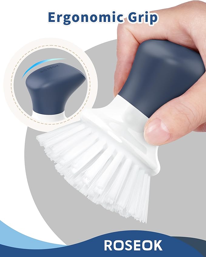 Dish Scrub Brush, Self-Standing Palm Brush