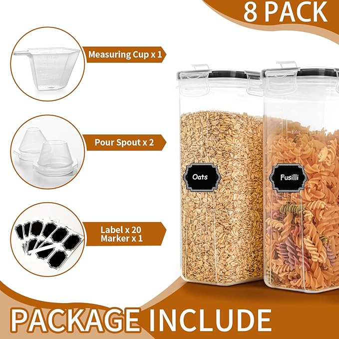 Cereal Containers Storage Set, Cereal Dispensers