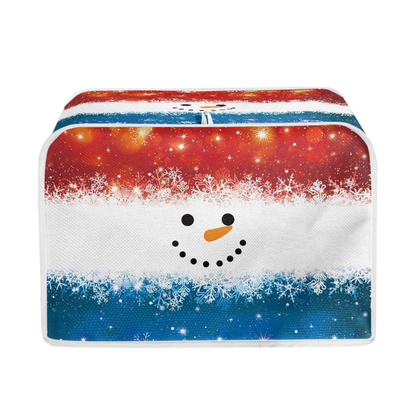 ASQVTIFE Christmas Snowman Toaster Dust Cover 4 Slice Christmas Decorations for Kitchen Cute Snowman Slice Toaster Cover Fits for Most Standard 4 Slice Toasters Gift for Mom Wife Friends