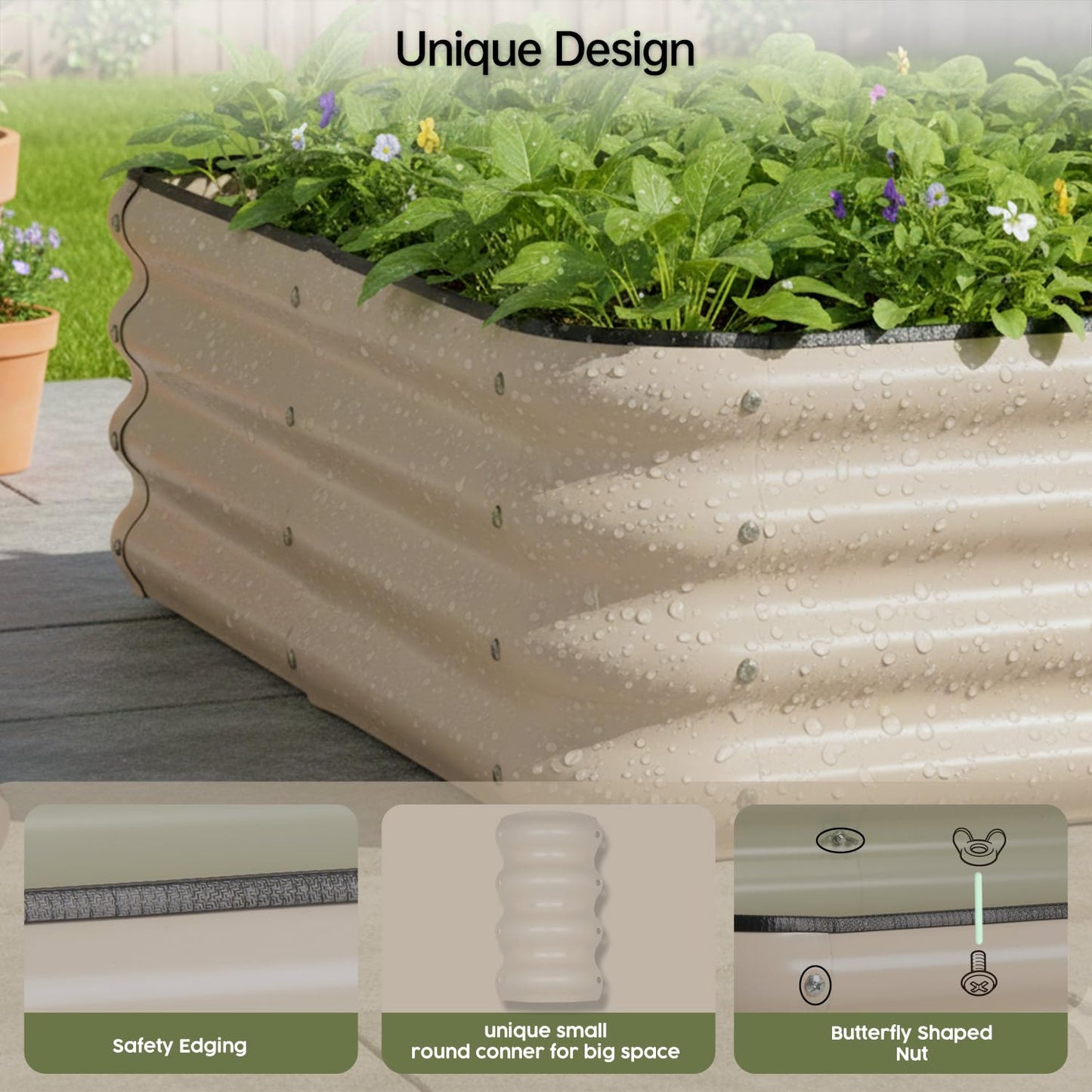 Pop up Tunnel Greenhouse Cover 78.7" L x 39.4" W Plant Tent with 6x3FT Riased Garden Bed Set ,Gardening Flower Sunshine Room with Mesh Windows,Backyard PE Cover for Cold Frost Protector