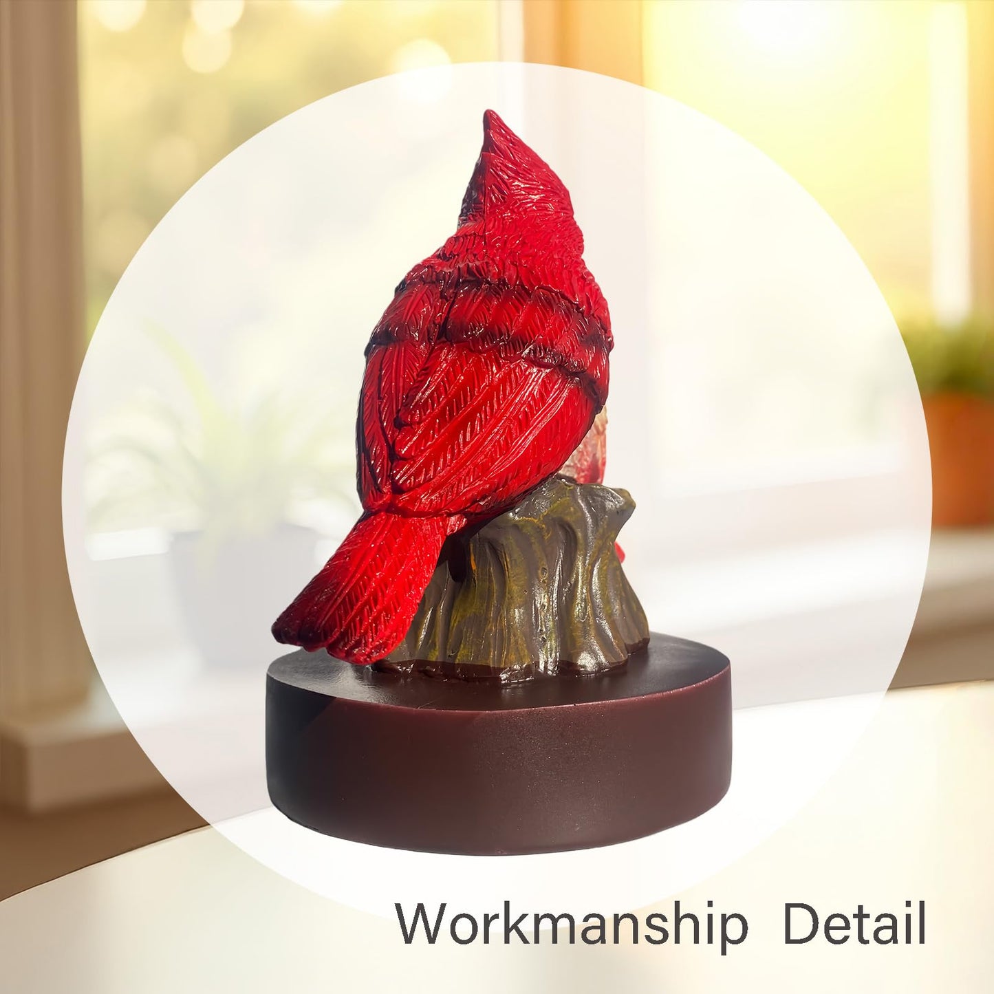 Yumetonia Cardinal Decor,Cardinal Gifts,Bird Collectible Figurines of Resin