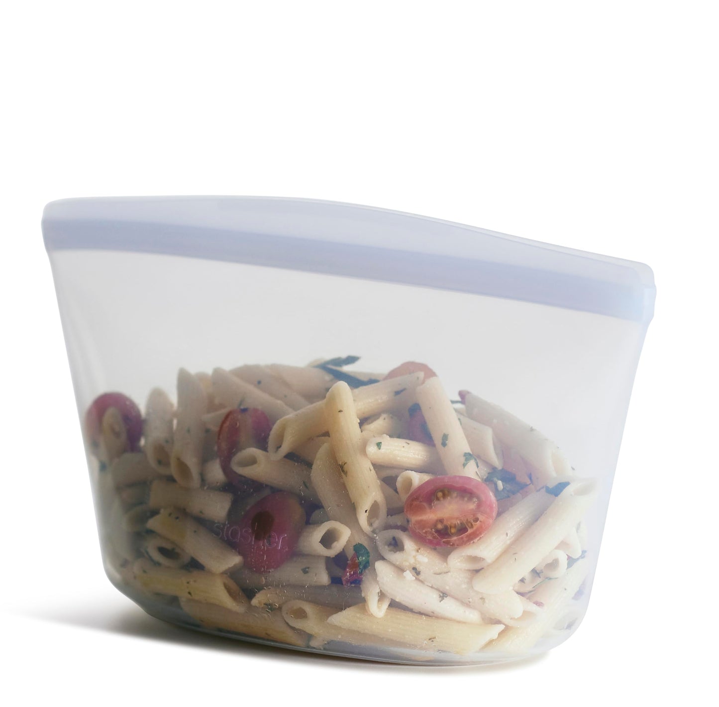 Stasher Premium Silicone Reusable Food Storage Bowl, Clear, Microwave, Sous Vide, Dishwasher, Oven and Freezer Safe, BPA Free, Leak-free, Eco-friendly, 4-Cup Bowl