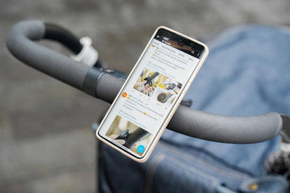 A2C Stroller Phone Holder Compatible with MagSafe - Peloton Phone Mount with 17 N54 Strong Magnets Adjustable Silicone Strap for Fitness Gym Equipment, Peloton Exercise Bike, Shopping Cart, Golf Cart