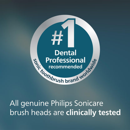 Philips Sonicare W DiamondClean - Genuine Replacement Electric Toothbrush Heads, White, 4 Pack One Year Supply, HX6064/65