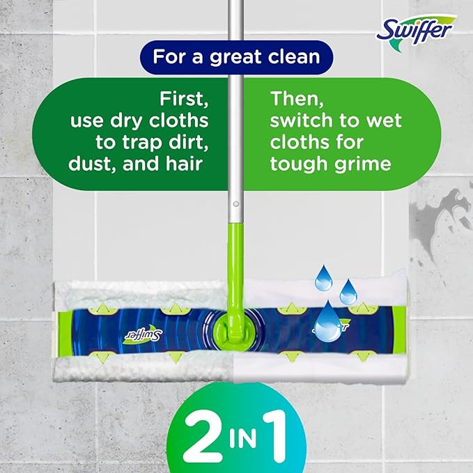 Swiffer Sweep + Mop XL, Broom & Mop Alternative, Floor Cleaner