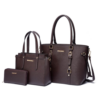 Montana West 3PCS Purses for Women Tote Bag and Wallet Set Shoulder Satchel Crossbody Bags Leather Handbag for Gift Travel Casual Work MWC3-C032WCF