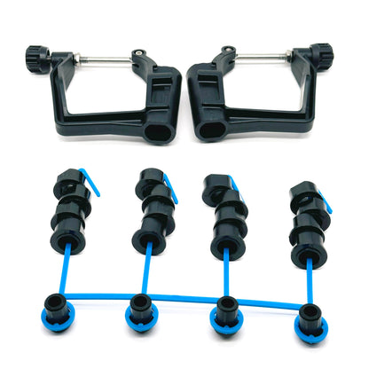 Concept2 Scull Oarlock Kit with Black Pitch Bushings for 1/2 in Rigger Pin, 466
