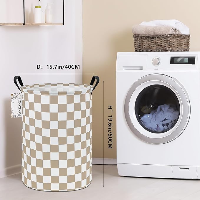 FANKANG Storage Basket, Nursery Hamper Canvas Laundry Basket Foldable
