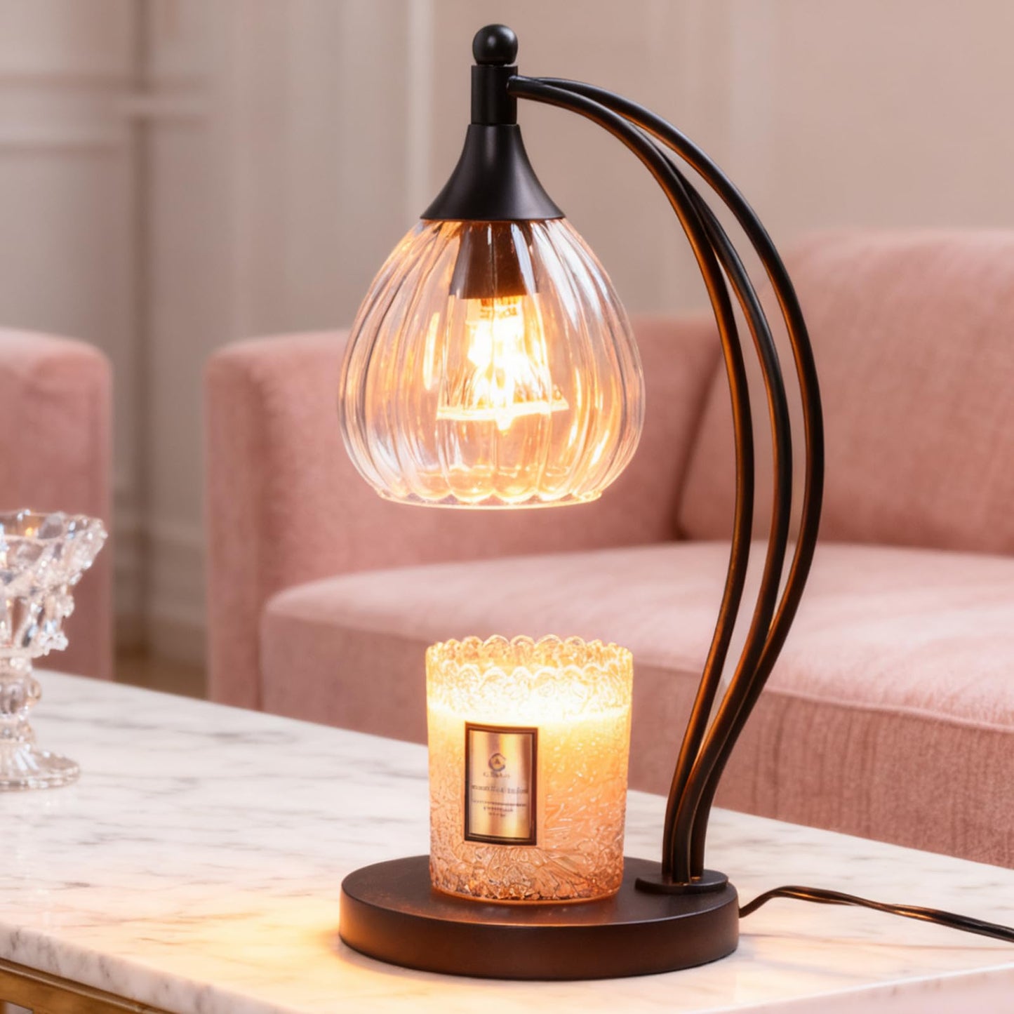 GOODBUY Candle Warmer Lamp with Timer Dimmer - Candle Lamp for Jar Candles - Birthday Gifts for Women Mom Home Decor House Warming Gifts, Lamp with 2 Bulbs