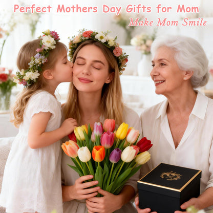 Mothers Day Birthday Gifts for Mom from Daughter Son - 14Oz Funny Best Mom Mug with Gold Print, Unique Pink Marble Coffee Cup with Lid Spoon Greeting Card, Happy Moms Gifts Idea, Luxury Gift Boxed Set