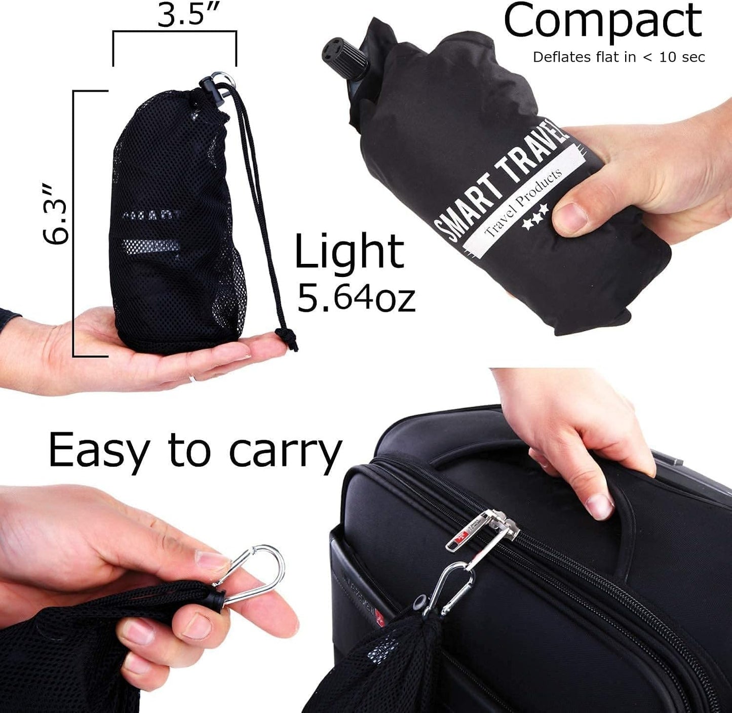 Smart Travel Travel Products Lumbar Pillow Inflatable Lumbar Support Pillow Travel Pillows for Airplane Long Flight Essential for Women Men Kids