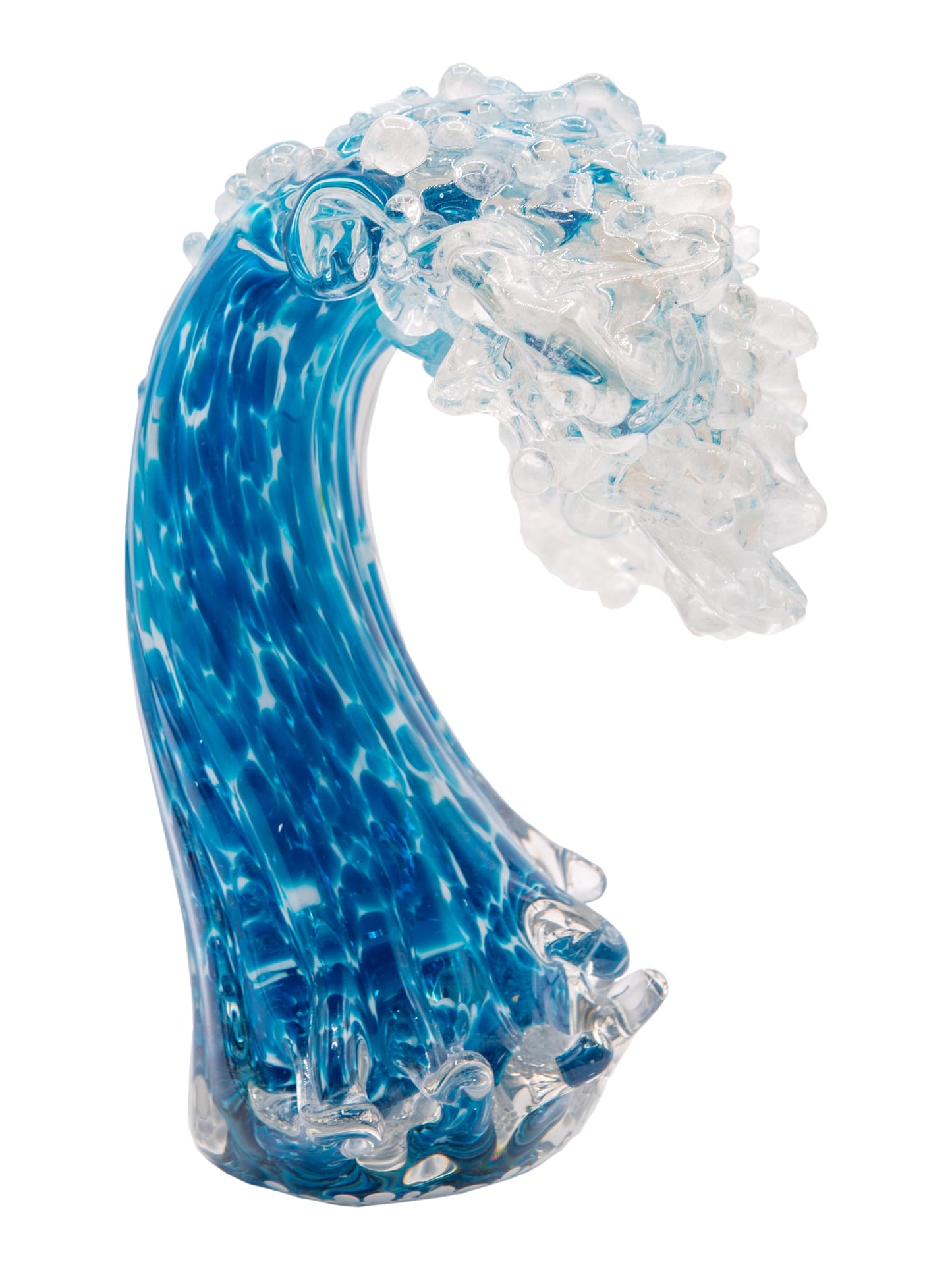 Dale Tiffany Art Glass Sculpture 8.5" Tall Laguna Wave Handcrafted Murano-Style Sculpture for Home Décor, Living Room, Bed Room, Home Office and Gift