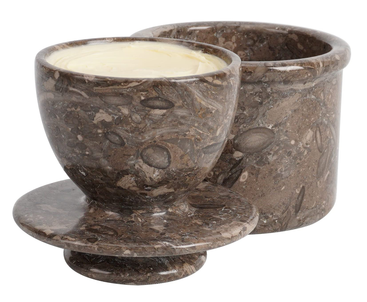 Radicaln Marble Butter Keeper 4.25" Inches Oceanic Handmade Butter Crock For Spreadable Butter Ideal Butter Crock For Counter With Water French Butter, Crock Pot For Home