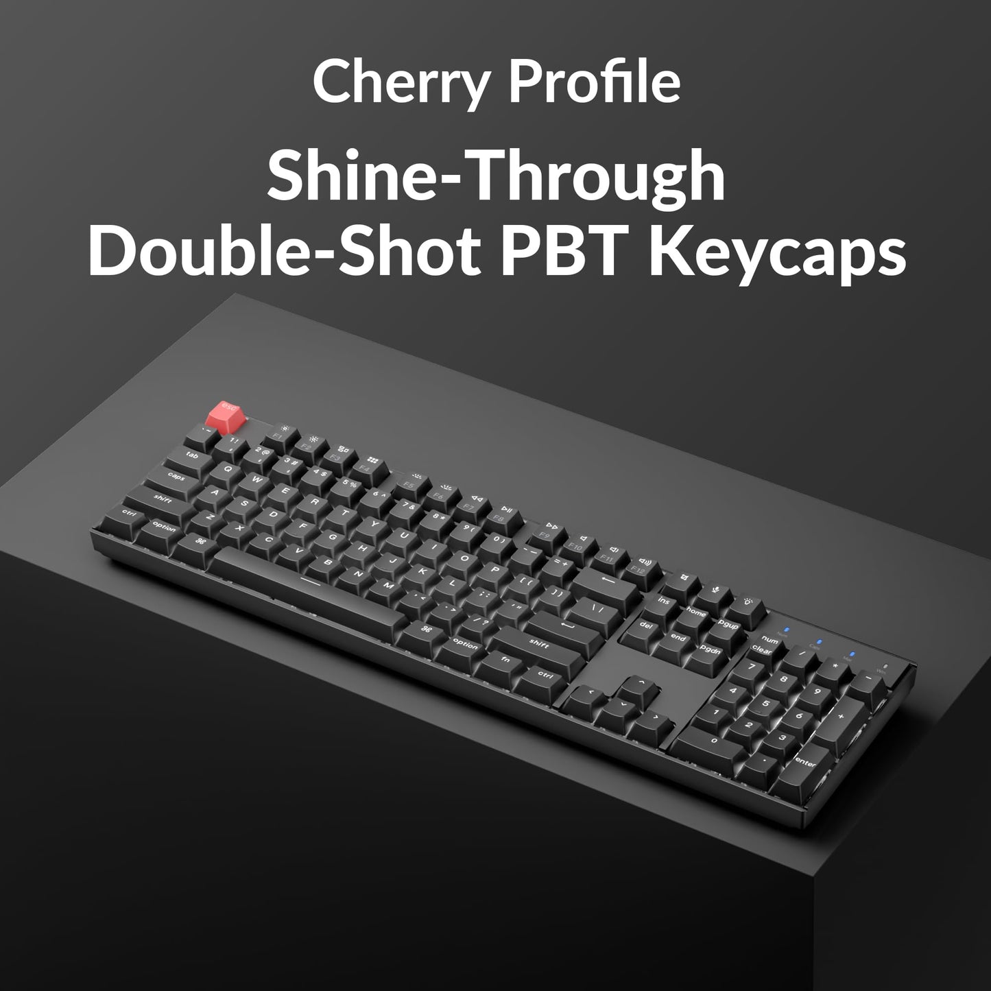 Keychron K10 Full Size 104 Keys Bluetooth Wireless Mechanical Gaming Keyboard for Mac Windows K Pro Brown Switch, Multitasking/White LED Backlight/USB C Wired Computer Keyboard