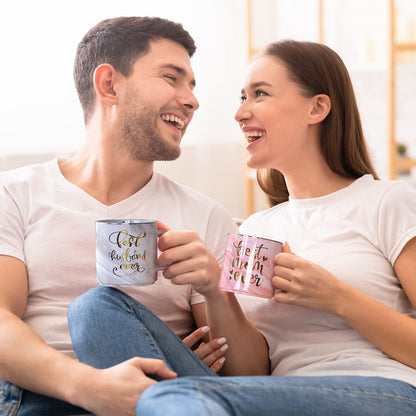 Gifts for Husband from Wife - Gray Marble Ceramic Coffee Mug Cup 11.5oz w/ KeyChain - Best Husband Ever - Birthday Gift Novelty Present for Anniversary, Valentines Day, Christmas Xmas, Thanksgiving