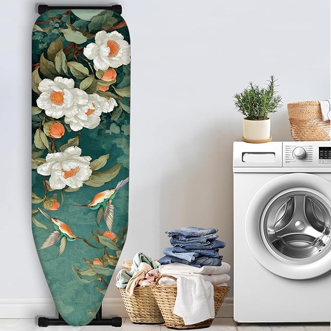 Nuxovilar Hummingbird & Peony Ironing Board Cover, 15 * 54inch, Fit Most