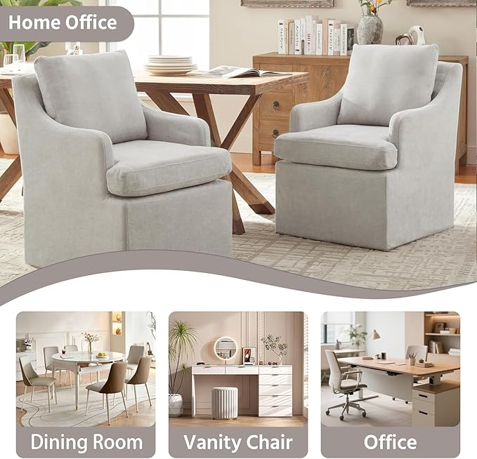 VKNOW Upholstered Dining Chairs Set of 6, Modern Kitchen Chairs Dinner Chairs