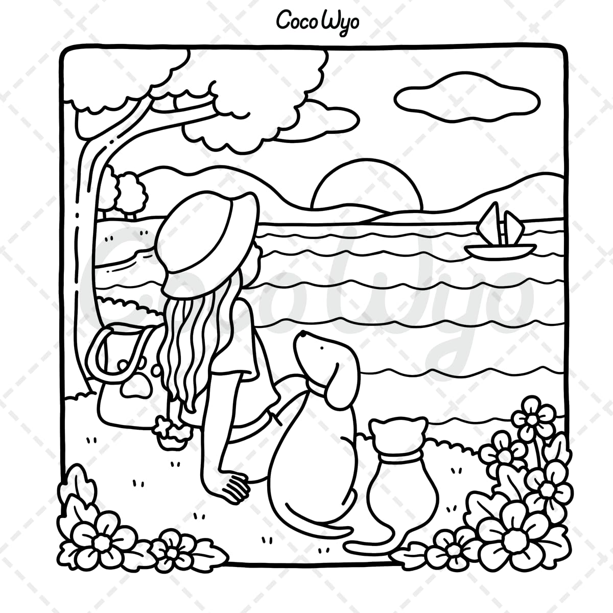 Girl Moments: Coloring Book for Adults and Teens Featuring Cute Cozy Daily Activities for Relaxation