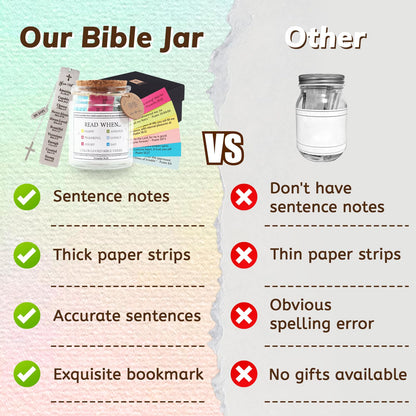 Bible Verse Jar, Bible Verses In a Jar, Christian Gifts for Women, Thanksgiving Gift, Religious Catholic Bible Verses Scripture Prayer Cards, Christmas Gift, Bible Accessories with Key Chain