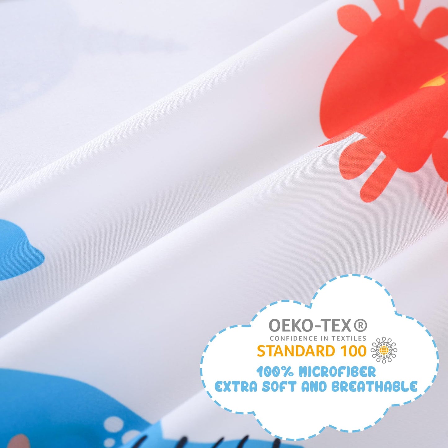 Yibeizi Twin Sheets Set Kids Beach Bedding Coastal Bed Sheets for Boys Ocean Print Bedsheets Microfiber Deep Pocket Nautical Patterned Bed Sheet & Pillowcase Sets 3 Pieces