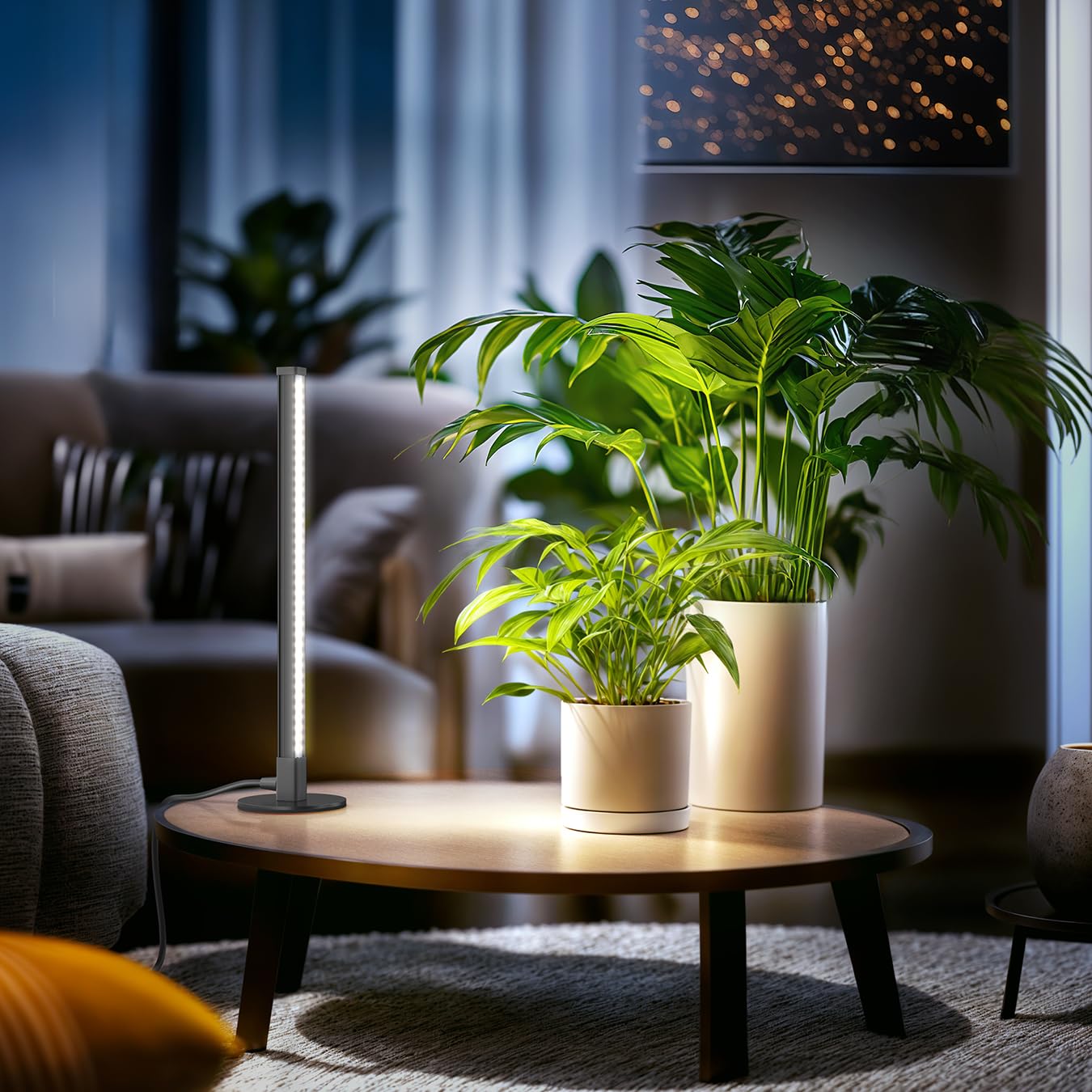 SpeePlant Vertical Grow Light, 72 LEDs Full Spectrum Light Bar, 5000K Wide Illumination Area Desk Light,1.4FT Stand Plant Lamp for Tall Houseplants, Tropical Plants, Foliage with On/Off Switch