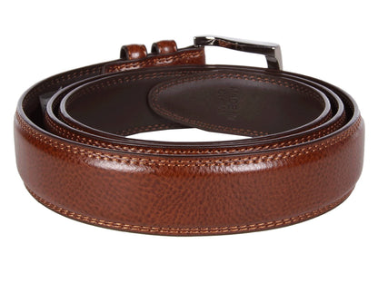 Florsheim Men's Big-Tall Pebble Grain Leather Belt 32mm, Cognac, 46