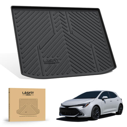 LASFIT Cargo Trunk Mat for 2019-2026 Toyota Corolla Hatchback & 2023-2026 GR Corolla, All Weather TPE Custom Fit Trunk Mat Trunk Liner Trunk Tray Cargo Liner Cargo Tray, Black