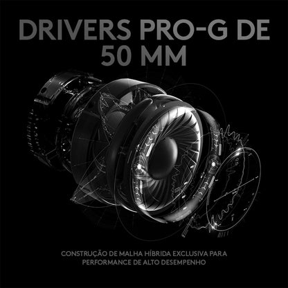 Logitech G PRO Gaming Headset 2nd Generation Comfortable and Durable with PRO-G 50 mm Audio Drivers, Steel and Memory Foam, for PC,PS5,PS4 - Black