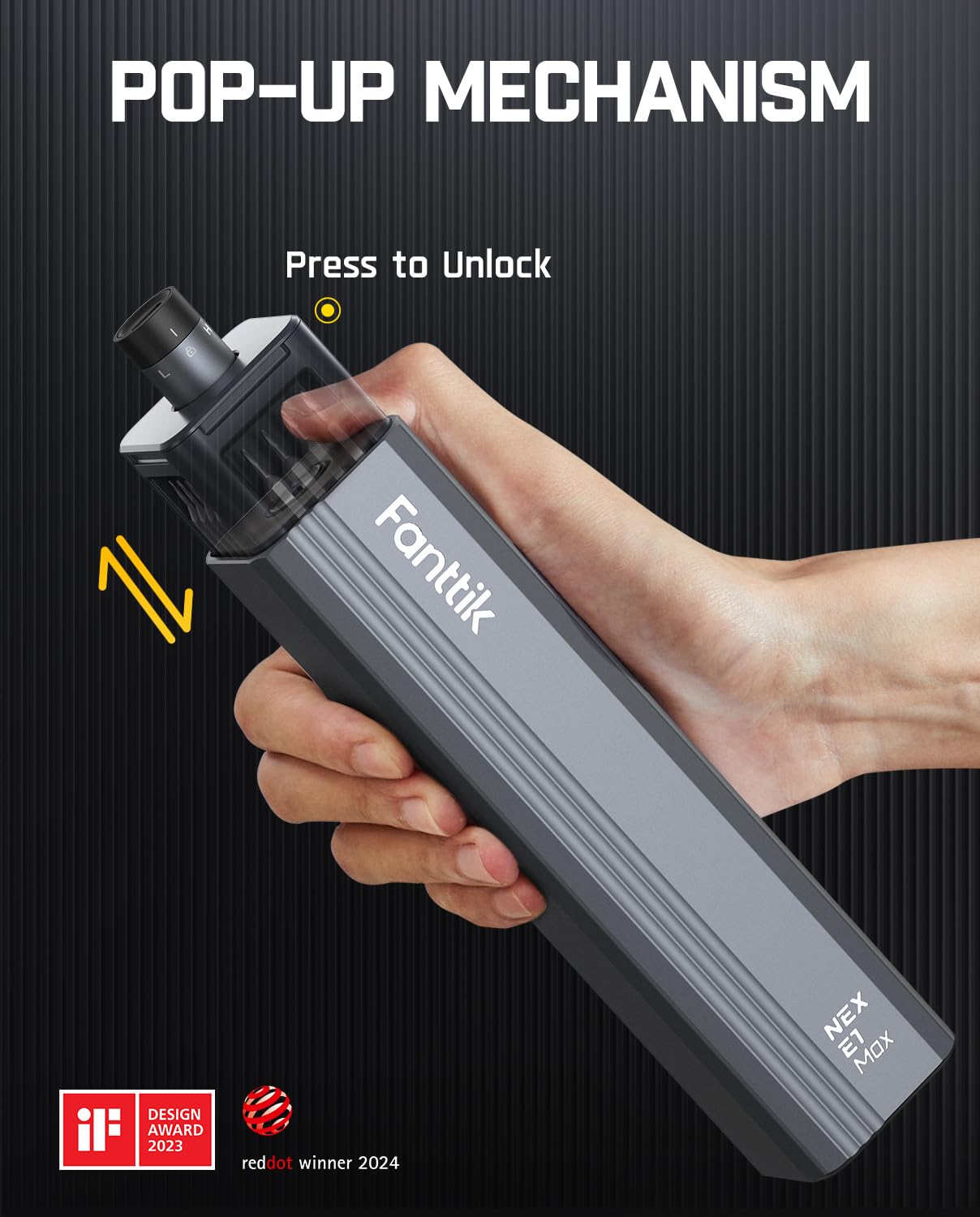 Fanttik E1 Max 3.7V Electric Screwdriver, Mini Precision Screwdriver Set, 50 Magnetic Bits, Magnetic Storage, 5/32‘’Hex, Repair Tool Kit for Electronics Phone Camera Laptop Watch (Grey)