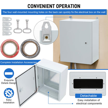 DWALE Outdoor Electrical Box,24 x 16 x 10''NEMA 4X Enclosure IP66 Waterproof & Dustproof, Universal Electrical Project Box with Mounting Plate