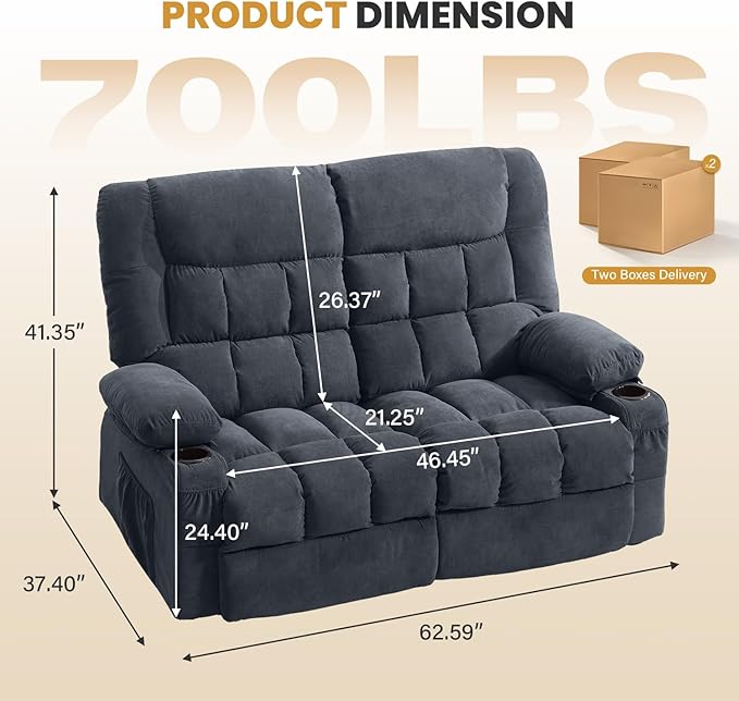 BOSMILLER Reclining Loveseat