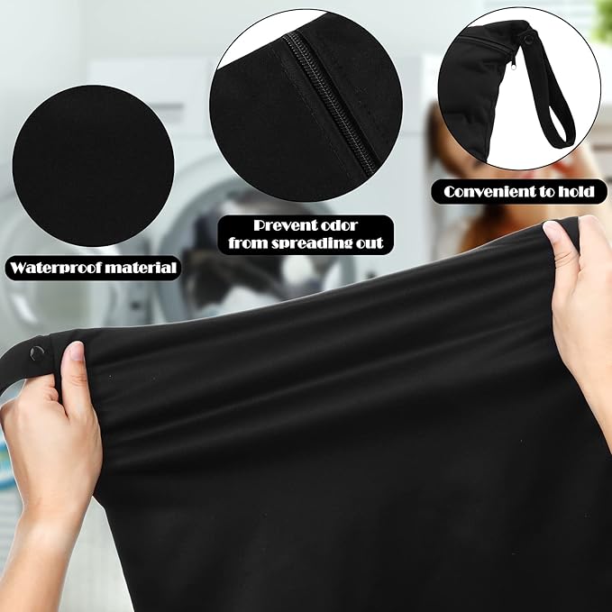 Shappy 2 Pcs Large Travel Laundry Bag Washable Waterproof Wet Dry Large Dirty